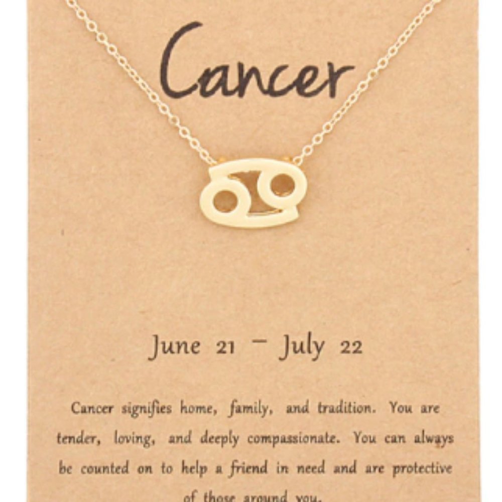 Cancer Zodiac Sign Horoscope Pendant